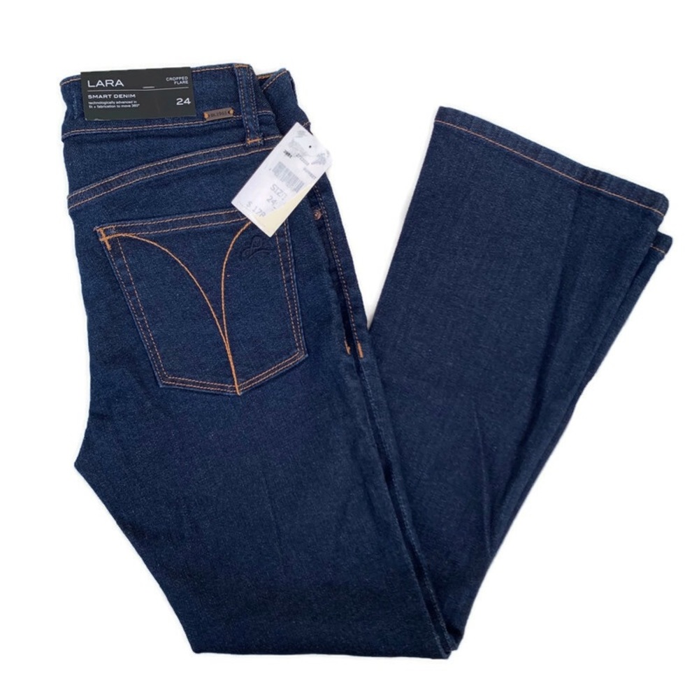 DL1961 Lara Mid-Rise Bootcut Dark Wash Cropped Flare Jeans NWT